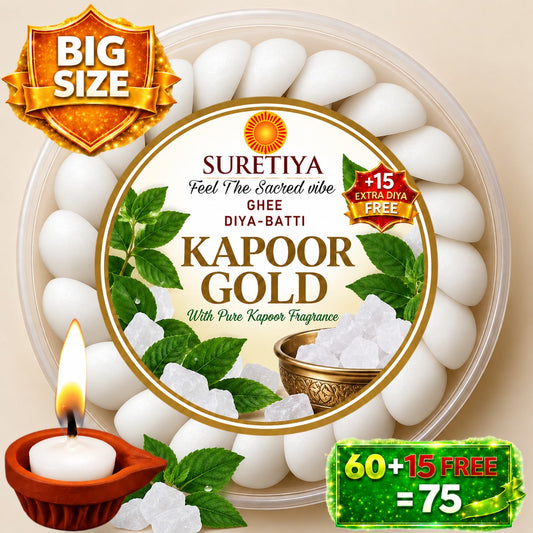 Suretiya Kapoor Gold Ghee Diya Batti – white