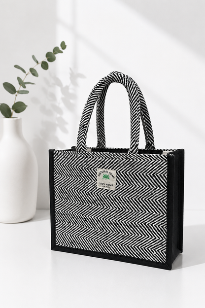 KEEX Lunch Tote Bag for Men & Women | Premium Hemp Office Lunch Carry Bag | Reusable Lunch Handbag | Large Lunch Carrier